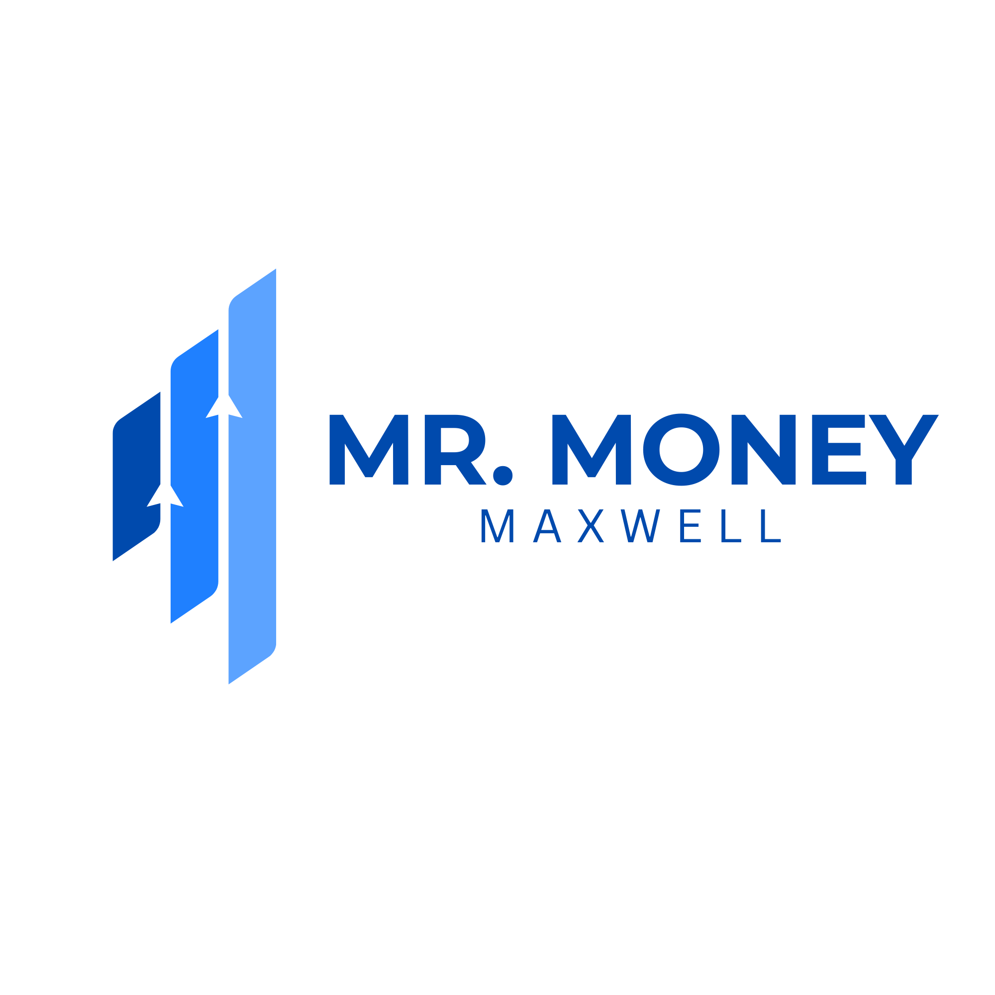 blue and white modern finance logo