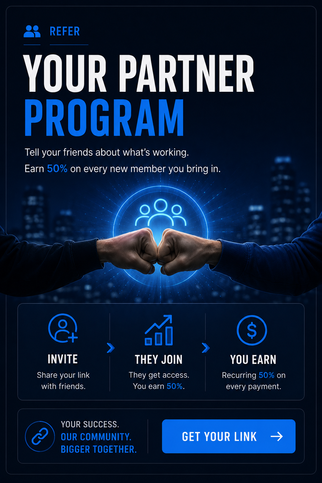 $Maxwell Inner Circle Promotional banner for the Inner Circle Partner Program affiliate and referral system.